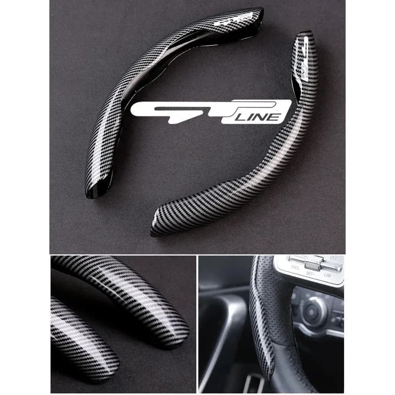 Car Carbon Fiber Texture Steering Wheel Cover For Kia K2 K3 K4 K5 K7 Rio Picanto Niro Sportage Stinger Telluride Sorento Carato