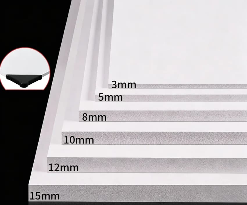 3-15mm Thick 100x100mm 200x200mm 200x300mm White PVC Foam Board DIY Model Building Material