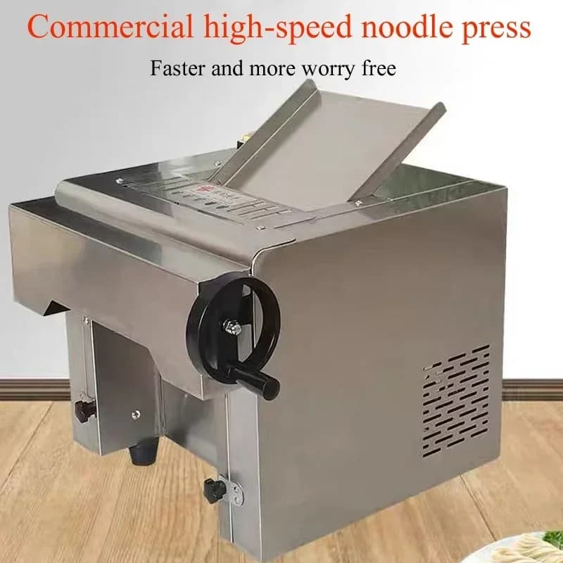 PBOBP Commercial Tabletop Small Electric Pizza Dough Roller Making Machine Pasta Noodle Pressing Sheeter Equipment