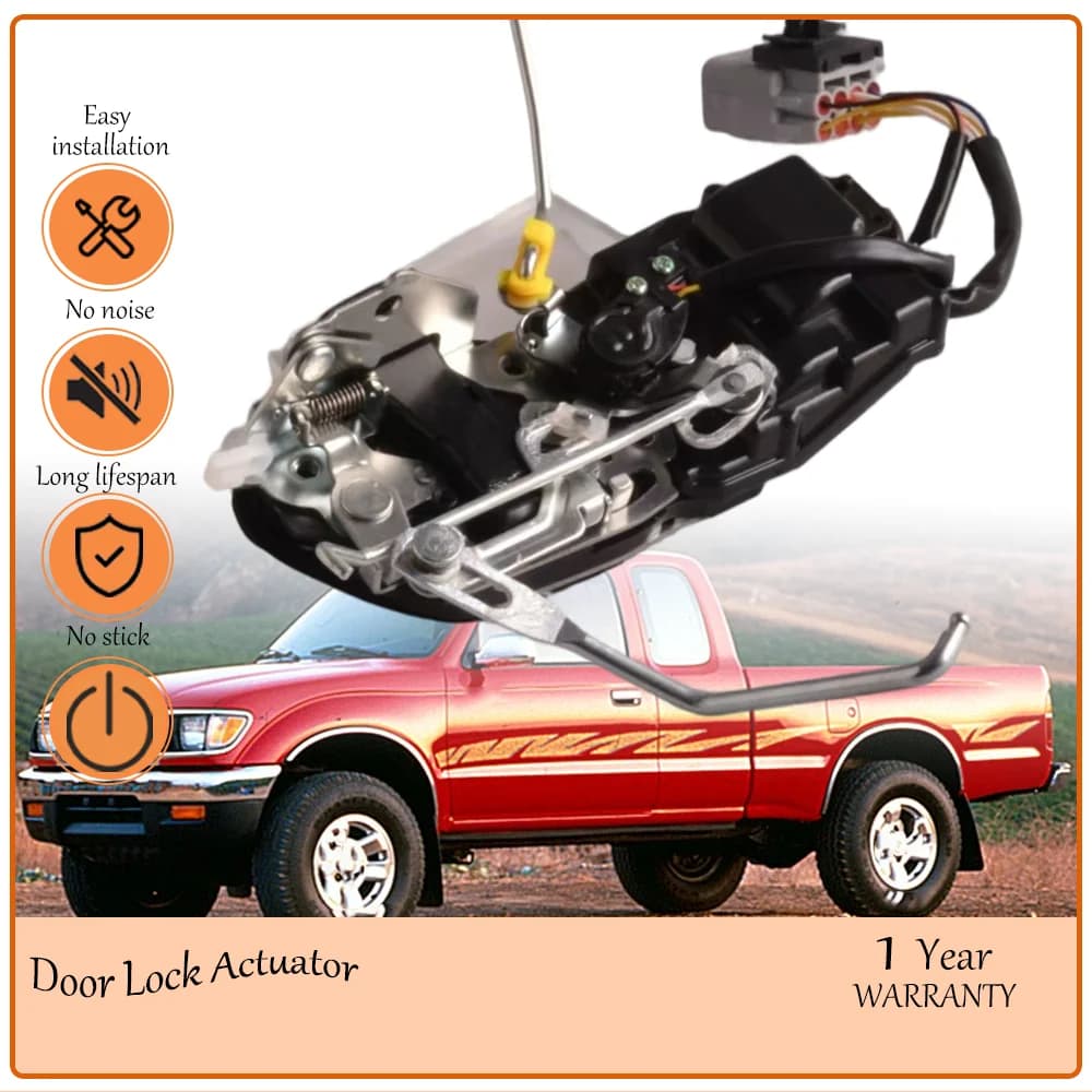 Front Right Door Lock Actuator with Connecting Rod low-friction,Fit with 1995-2004 Toyota Tacoma,oem DLA1318,100DLA1318S