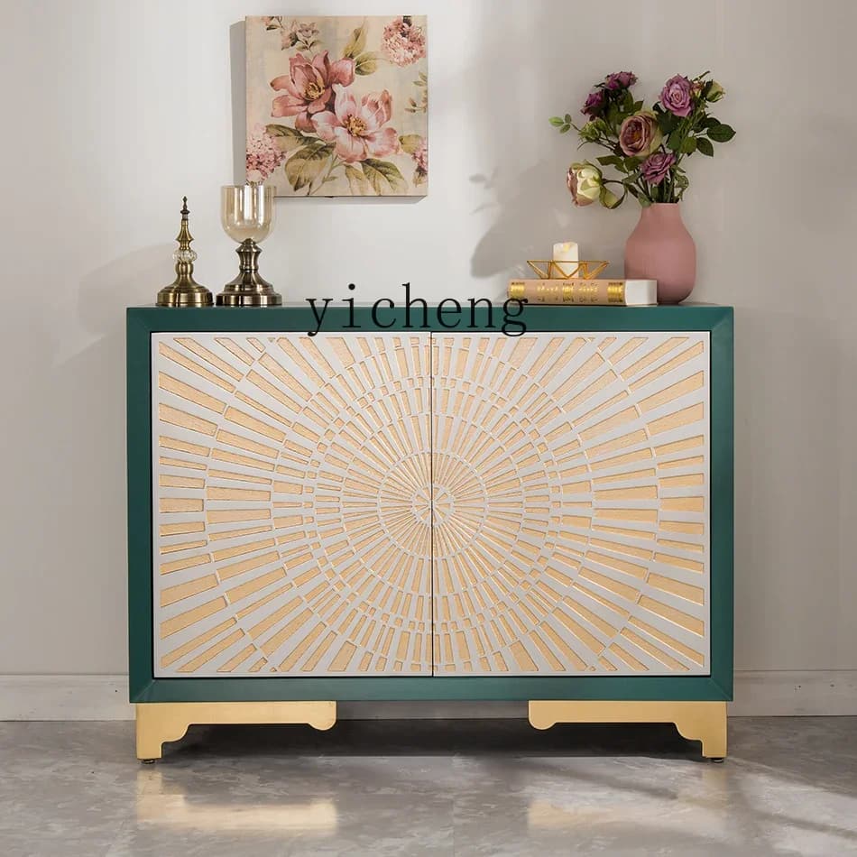 Neoclassical Side Cabinet, Post-modern Large-capacity Locker, Simple Entrance Foyer Partition Decorative CabinetD17