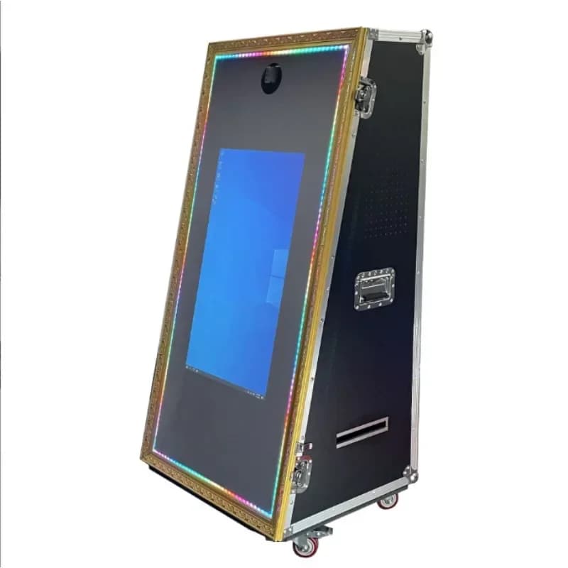 Air box photo booth, retro wood photo booth