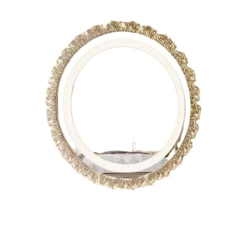 Crystal makeup mirror with lamp led special-shaped desktop desktop bedroom rotating dresser