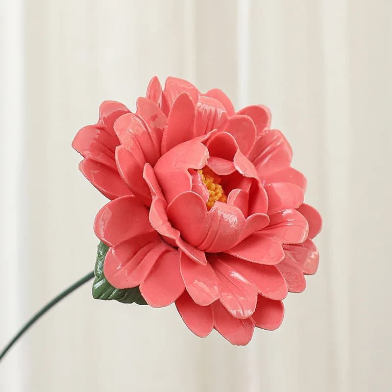 HBJ Ceramic hand-kneaded iron flower camellia ceramic crafts ornaments home decorations new products