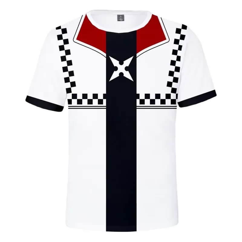 2026 Kingdom Hearts Themed 3D Printed Short Sleeve T-Shirt for Men Women and Kids Featuring Fashionable Cosplay and