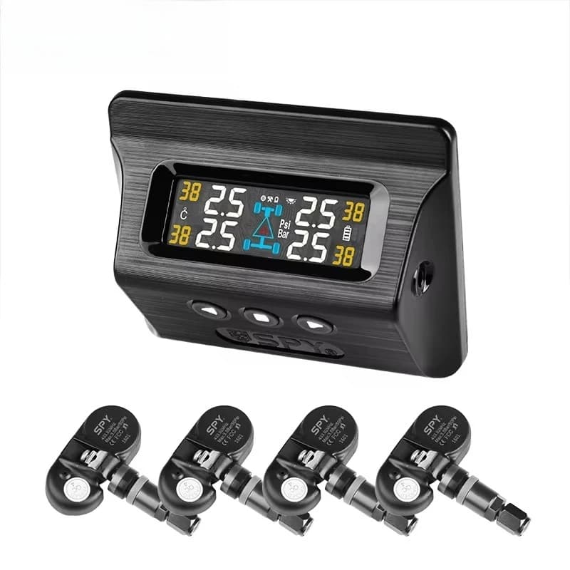 Spy Internal Digital Monitoring Wireless TPMS Tire Pressure Monitoring System Solar Energy