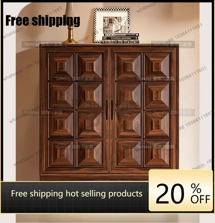 Factory Direct Nordic retro old chest cabinet antique living room locker can be customized/