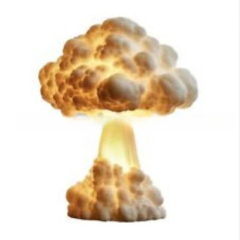 Mushroom cloud table lamp desktop ornament led light resin ornament