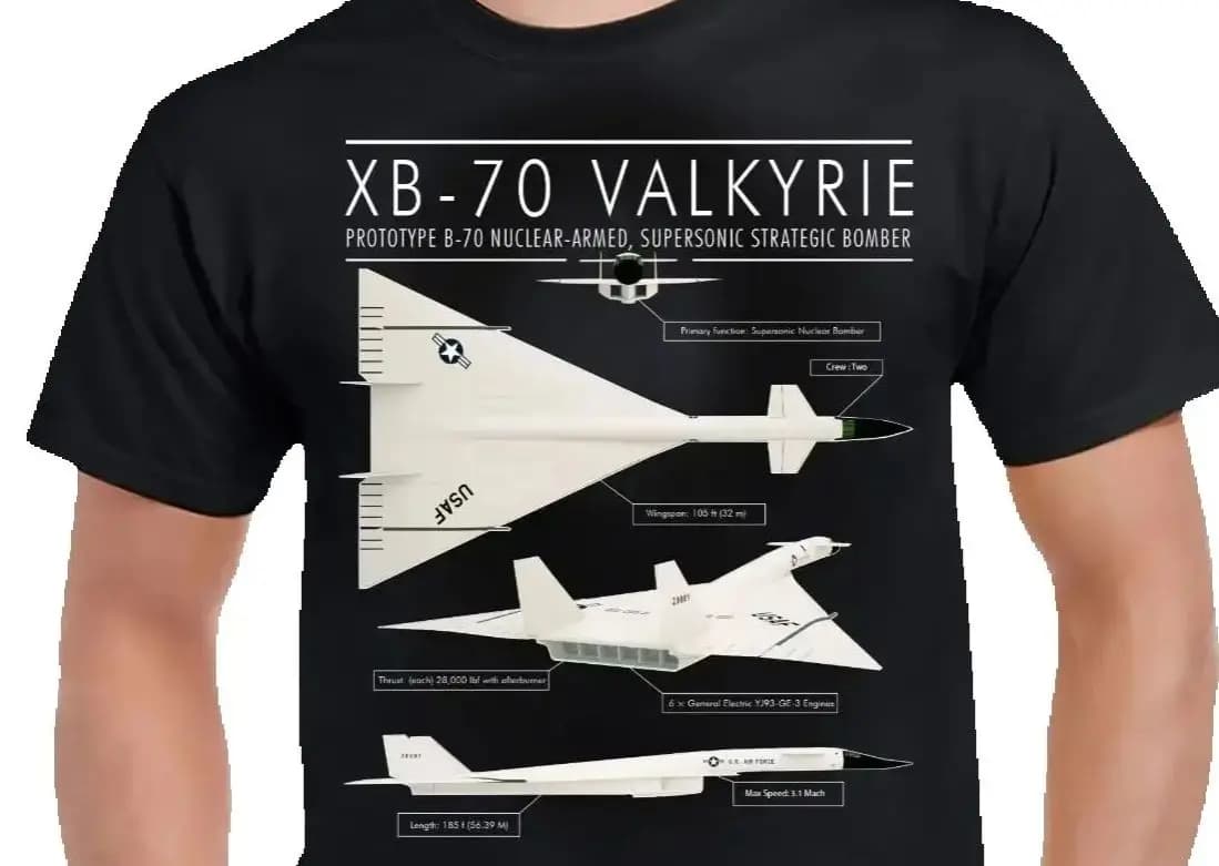 Xb-70 Valkyrie Prototype Nuclear Bomber Men T-Shirt Short Sleeve Casual Cotton O-Neck Summer T Shirts
