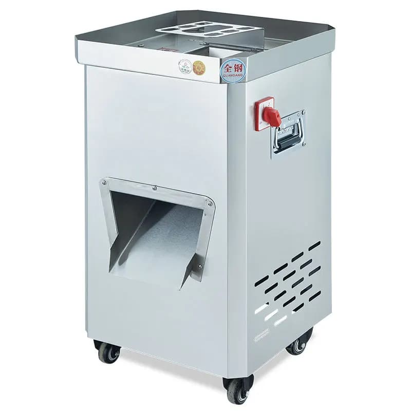 Fully Automatic Commercial 220V Meat Slicer New Stainless Steel Electric Granulating Machine Single Cutting And Multi-Function