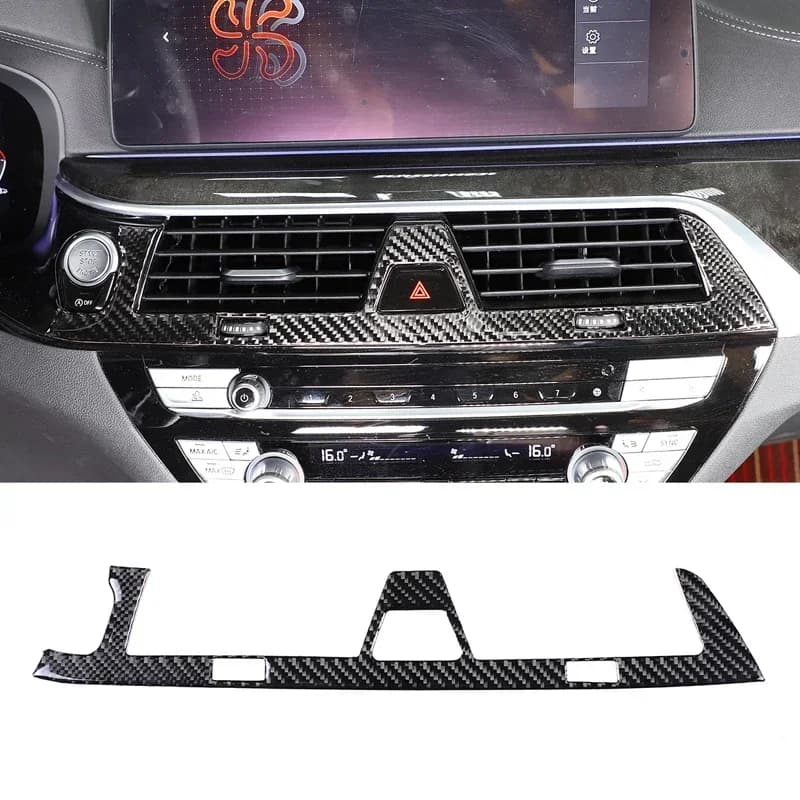 For 2018-22 BMW 5 Series G30 soft carbon fiber car styling car warning light switch button box sticker car interior accessories