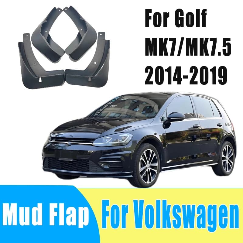 4pcs Auto  Mudguard Waterproof Prevent Mud Splashing Car Mud Flap Fender Trim Accessory For Volkswagen Golf MK7 MK7.5 2014-2019
