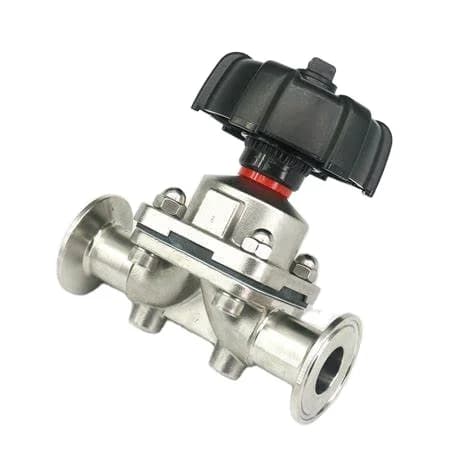 SS316L Manual Operate Type Stainless Steel Double PTFE EPDM Diaphragm Valve