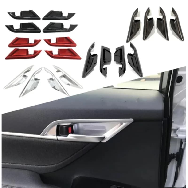 For Toyota Camry XV70  2018 2019 2020 2021 2022 Car Stickers Inner Door Handle Bowl Cover Trim Accessories Armrest Frame