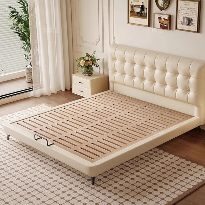 Floor Girls Bed Bedroom Queen Double Luxury Modern Children Multifunctional Wooden Massage Bed Sleeping Muebles Trendy Furniture