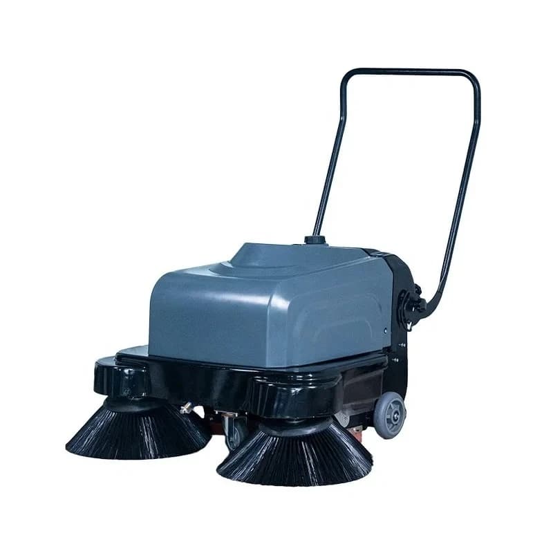 KUER KR-SS1050 30L/35L Manual Floor Sweeper Hand Push Electric Lawn Farm Yard Cleaning Factory Wholesale 12V Voltage