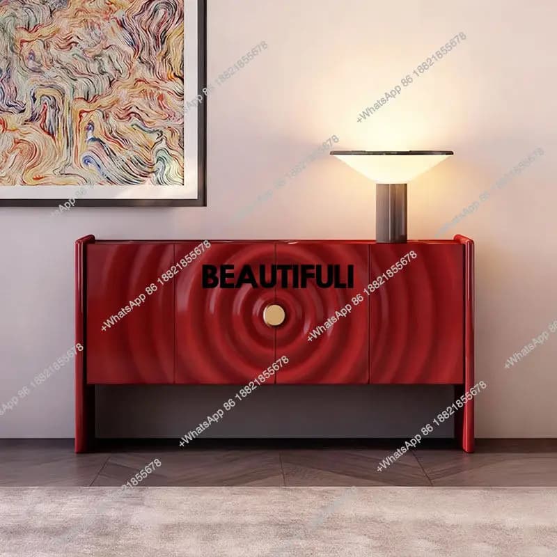 Entrance cabinet Entrance foyer Shoe cabinet Italian style living room Ripple whole house matching side cabinet