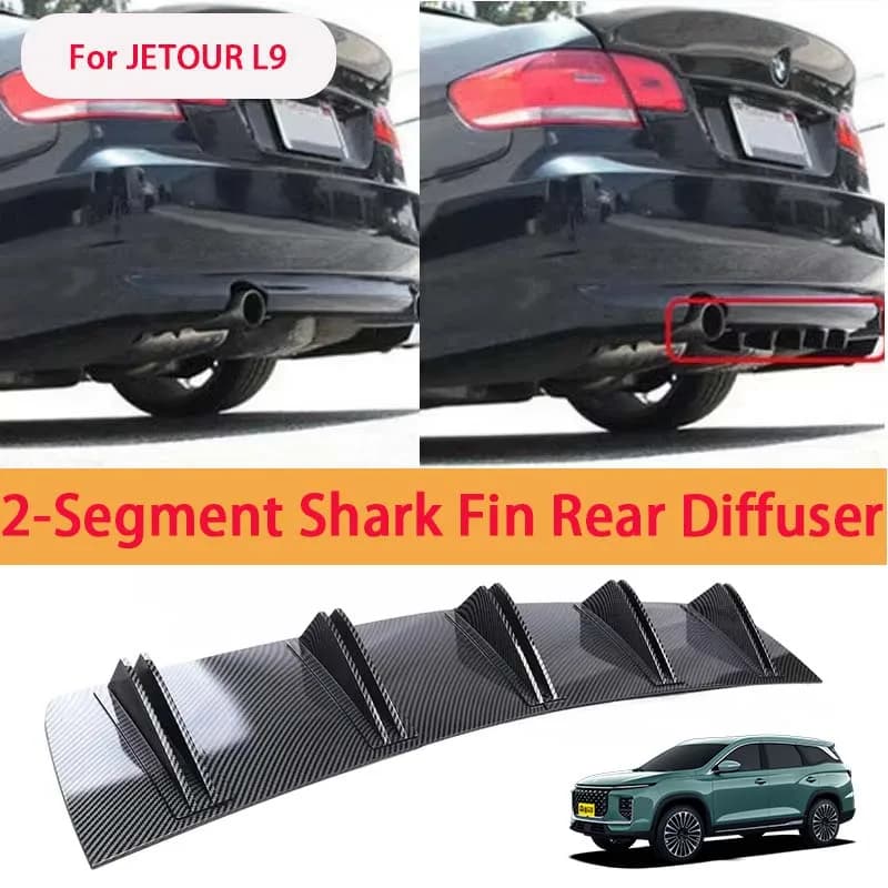 For JETOUR L9 Shark Fin Rear Diffuser Split Chassis Spoiler Auto Aerodynamic Parts Aerodynamic Modification