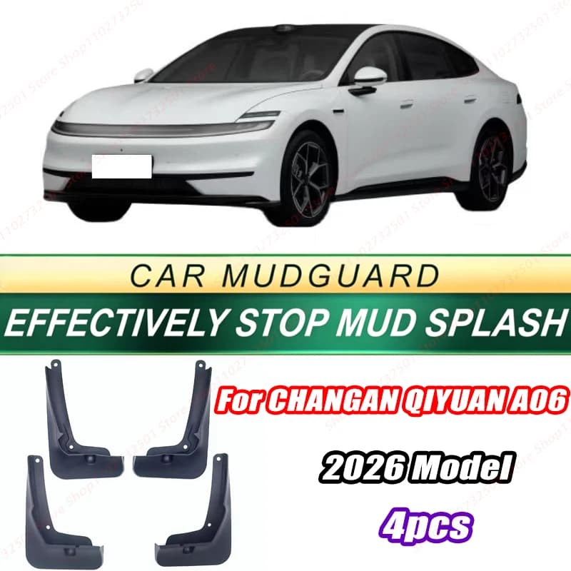 For CHANGAN QIYUAN A06 2026 Model 4PCS Front Rear Mud Flaps Splash Guards Fender Mudguards Auto Accessories