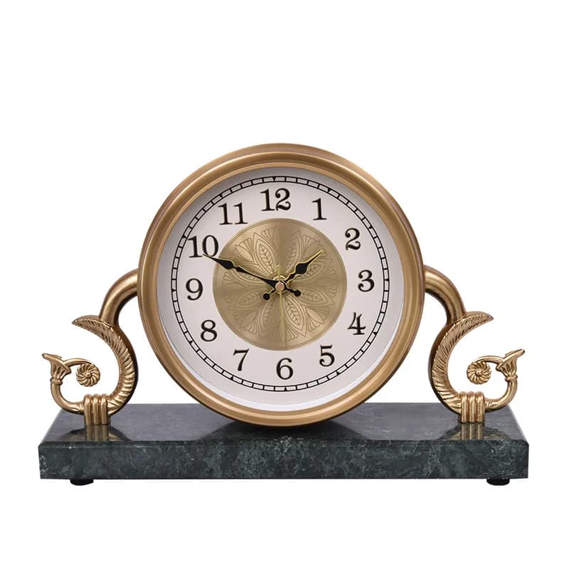 ZML creative table clock home decoration marble table bedside table ornament standing clock