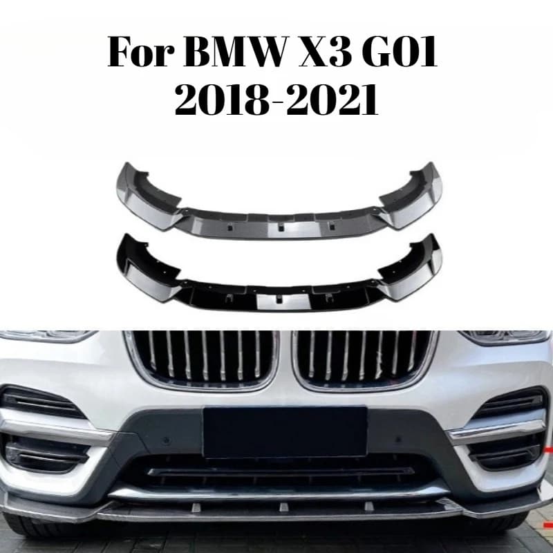 For BMW X3 G01 2018-2021 Luxury Version Front Bumper Lip Front Splitter Corner Apron Trim Modified Car Exterior Accessories