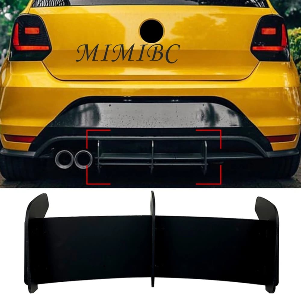 Car Rear Bumper For VW Polo MK5 GTI 6R 6C Two/Four Door Facelift 2010-2018 Diffuser Spoiler Splitter Body Kit Tuning Black