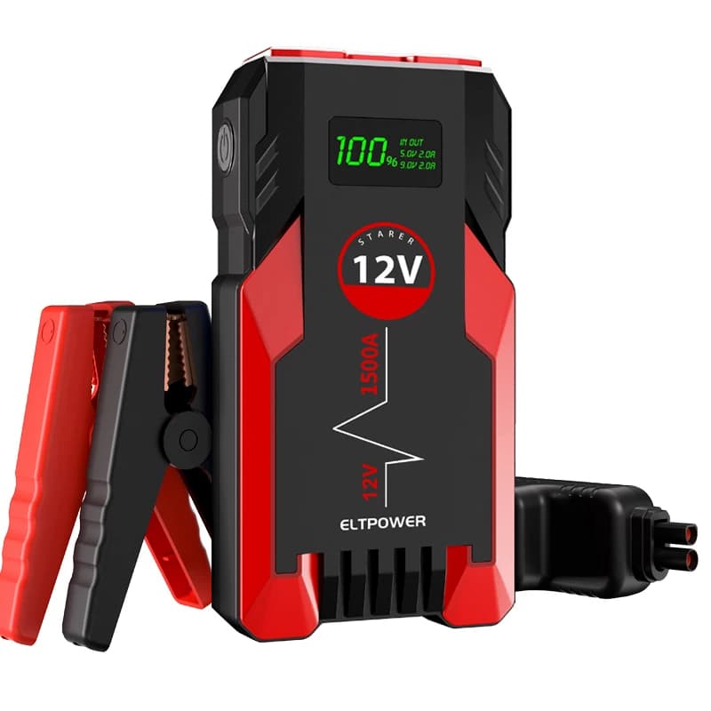12V  Portable Car Jump Start Multifunction Jump Starter Power Bank with Flashlight Jump Starter
