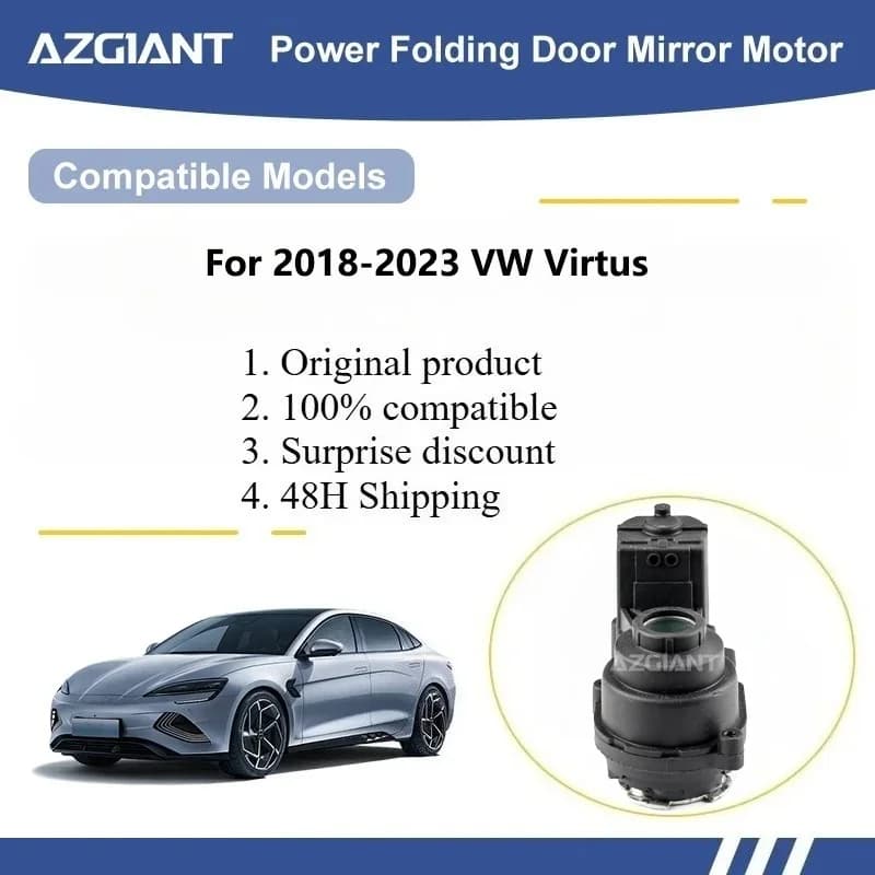 AZGIANT For 2018-2023 VW Virtus Car Wing Mirror Authentic Folding Motor Power Assembly Replacement Part accessoires voiture