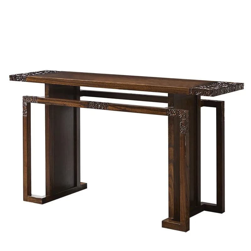 New Chinese-style table auspicious cloud carved table old elm wood table