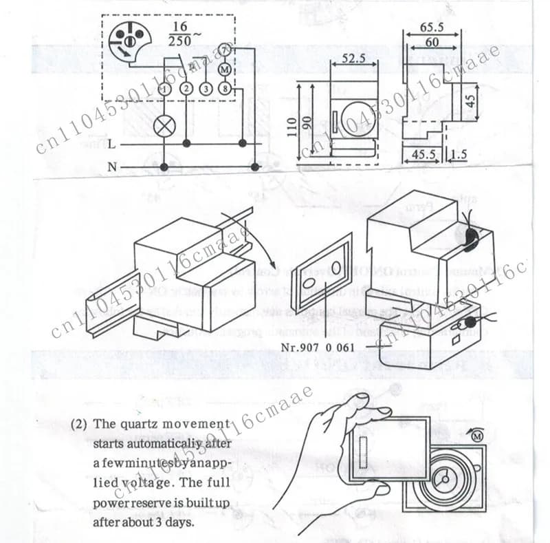 Cycle timer Timing switch 48 daily cycles Mechanical timer SUL181H