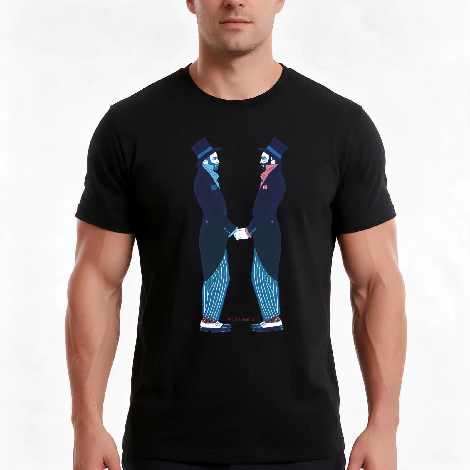 Gentleman's love T-Shirt, Summer Casual Cotton Tee, Oversized Streetwear Tops, Vintage Graphic Print, Loose Fit Short Sleeve