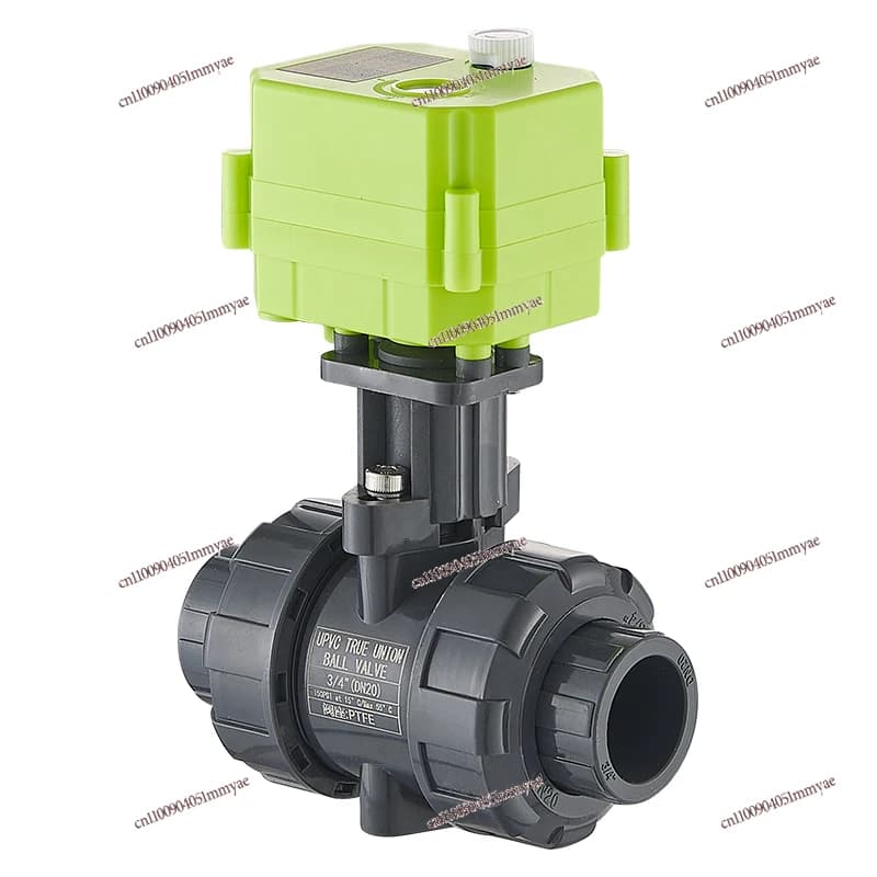 Miniature Electric Ball Valve, Plastic Double Connection, Water Control Valve, Switch Indication, Manual/electric Integrated