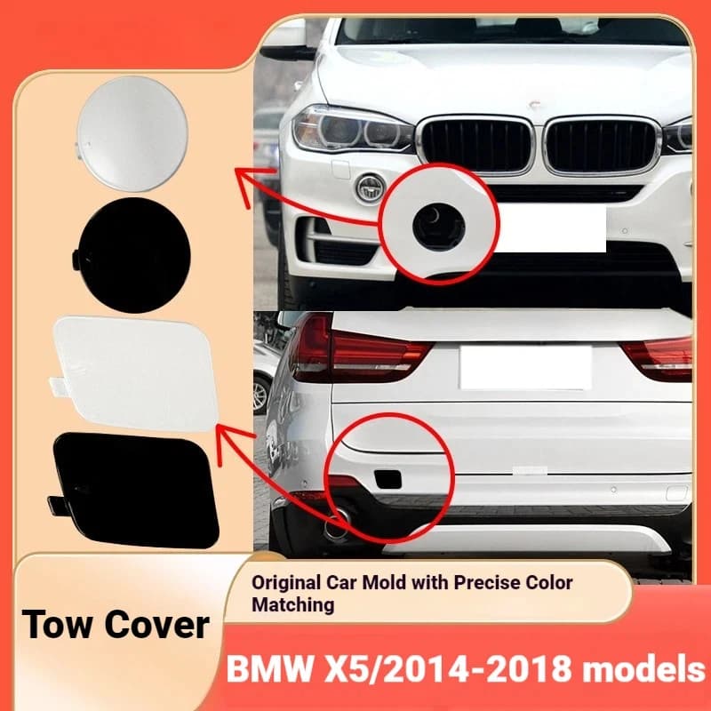 For 14-18 models BMW X5 Front Bumper Trailer Cover F15M Sport Tow Cover Rescue Pull Car Cover
