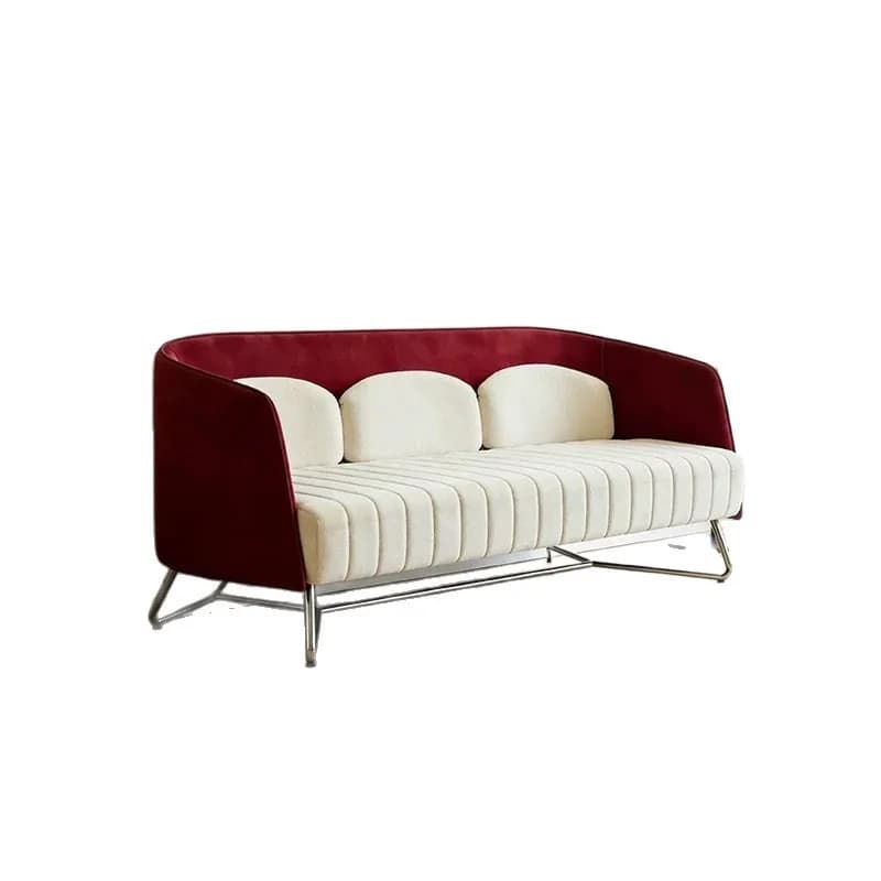 Italian minimalist light luxury fabric sofa, comfortable small apartment family living room B & B leisure reception sofa