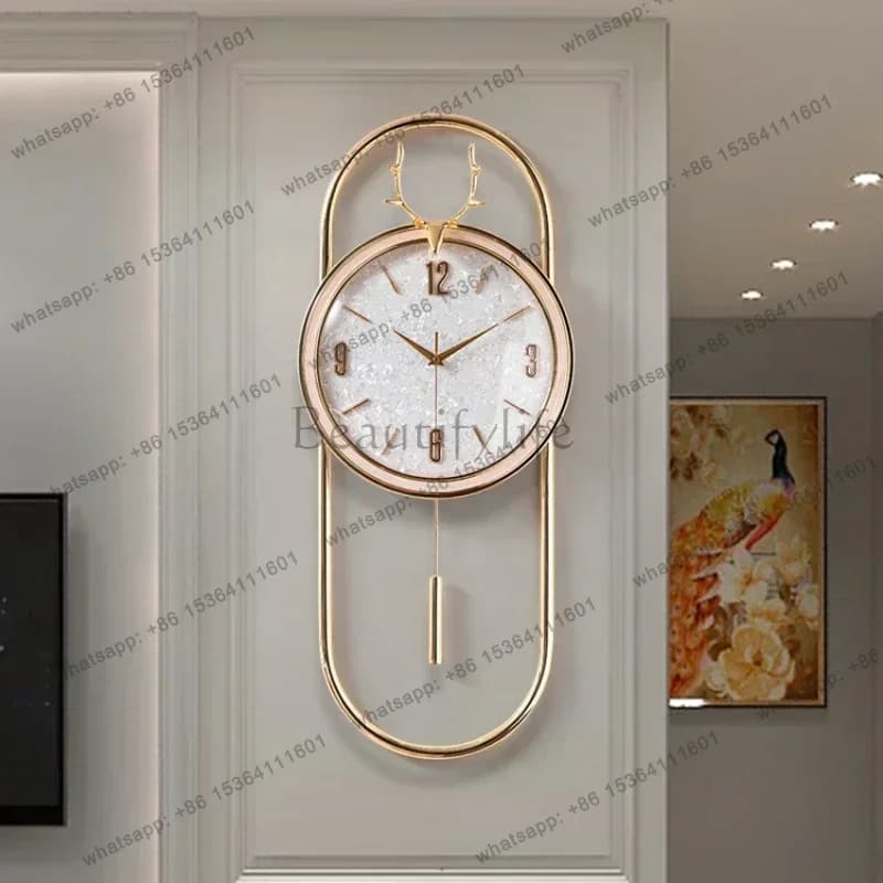 LJY Art Mural Wall Clocks Aesthetic Unique Design Creative Silent Wall Watch Restaurant Vintage Wanduhr Living Room Decoration