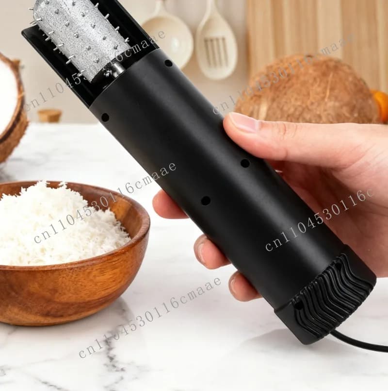 Household electric coconut meat maker machine, anti-splash  tool planer, meat remover
