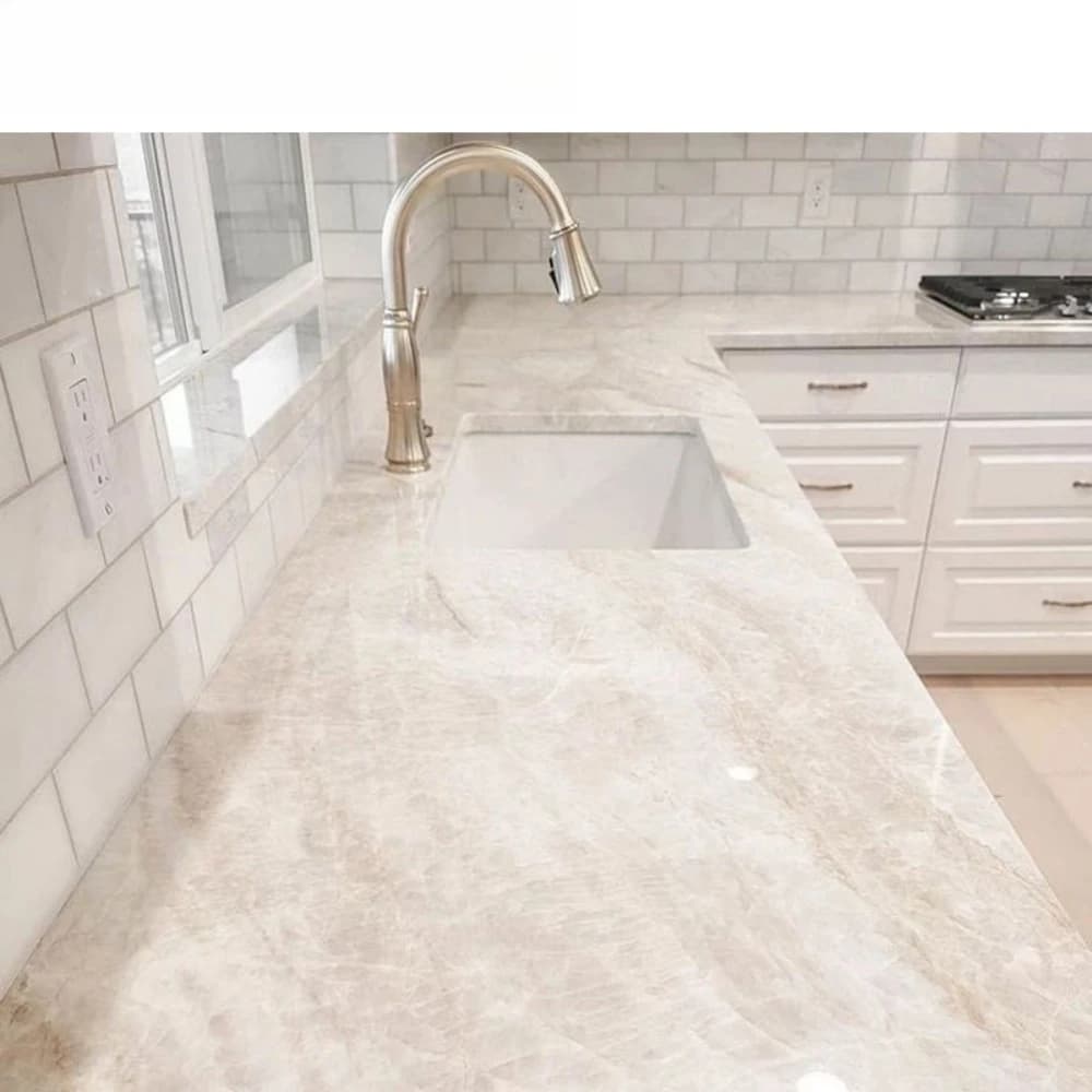 Taj Mahal Beige Natural Marble White Stone Kitchen Sink Basin Elegant Bathroom Sink