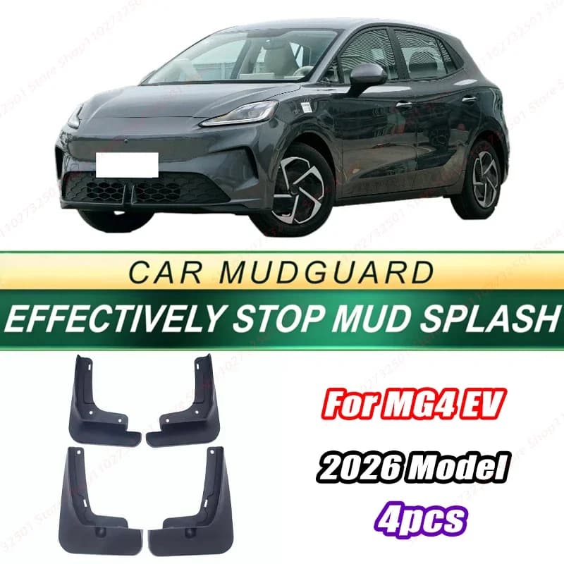 For MG4 EV 2026 Model 4PCS Front Rear Mud Flaps Splash Guards Fender Mudguards Auto Accessories