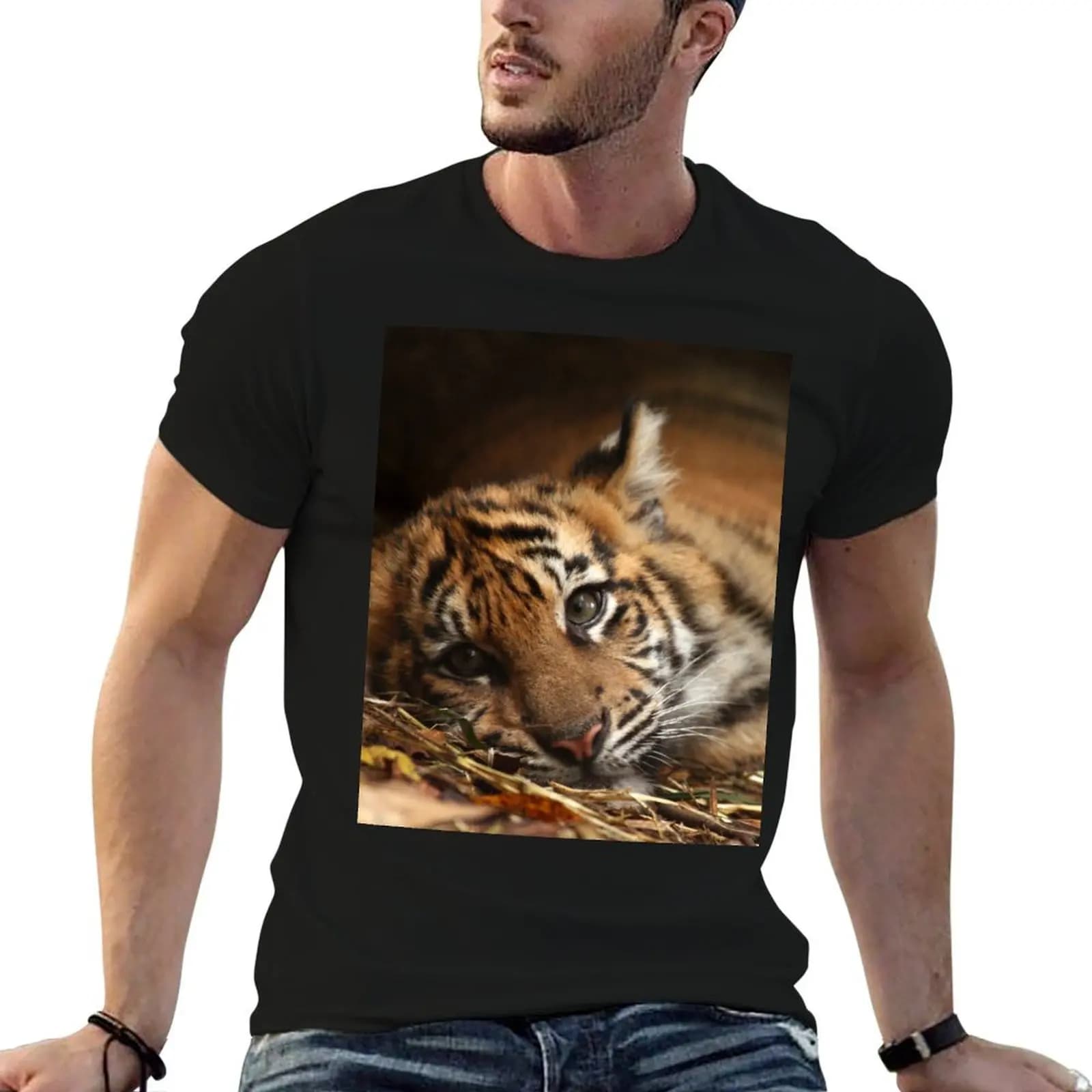 Baby Tiger - Model T-Shirt Fashion Casual Short Sleeve Top
