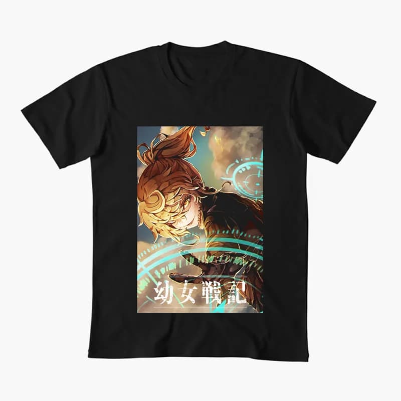 Saga Of Tanya The Evil 0429 Tanya Degurechaff Anime Gift t shirt Youjo Senki Manga tee Short-sleeve Y2K Clothes All size Tops