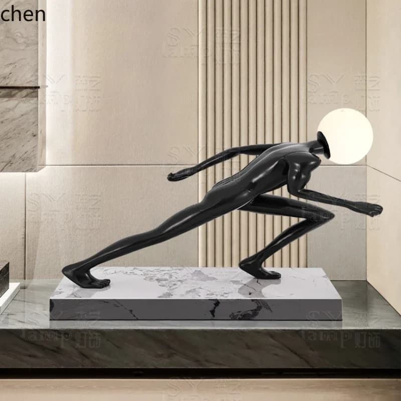 DSAornament floor-to-ceiling living room entrance sculpture decoration creative portrait hotel decoration lamp