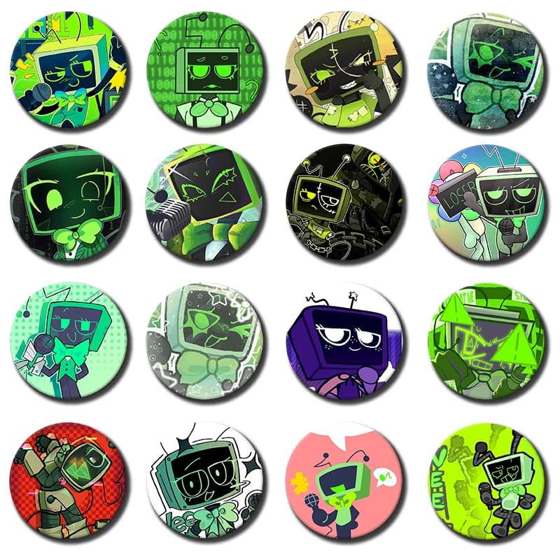 1PC Vee D-Dandys Game World TV Pin Tinplate Round Brooch Cosplay Nijigen Otaku Culture Badges 58mm