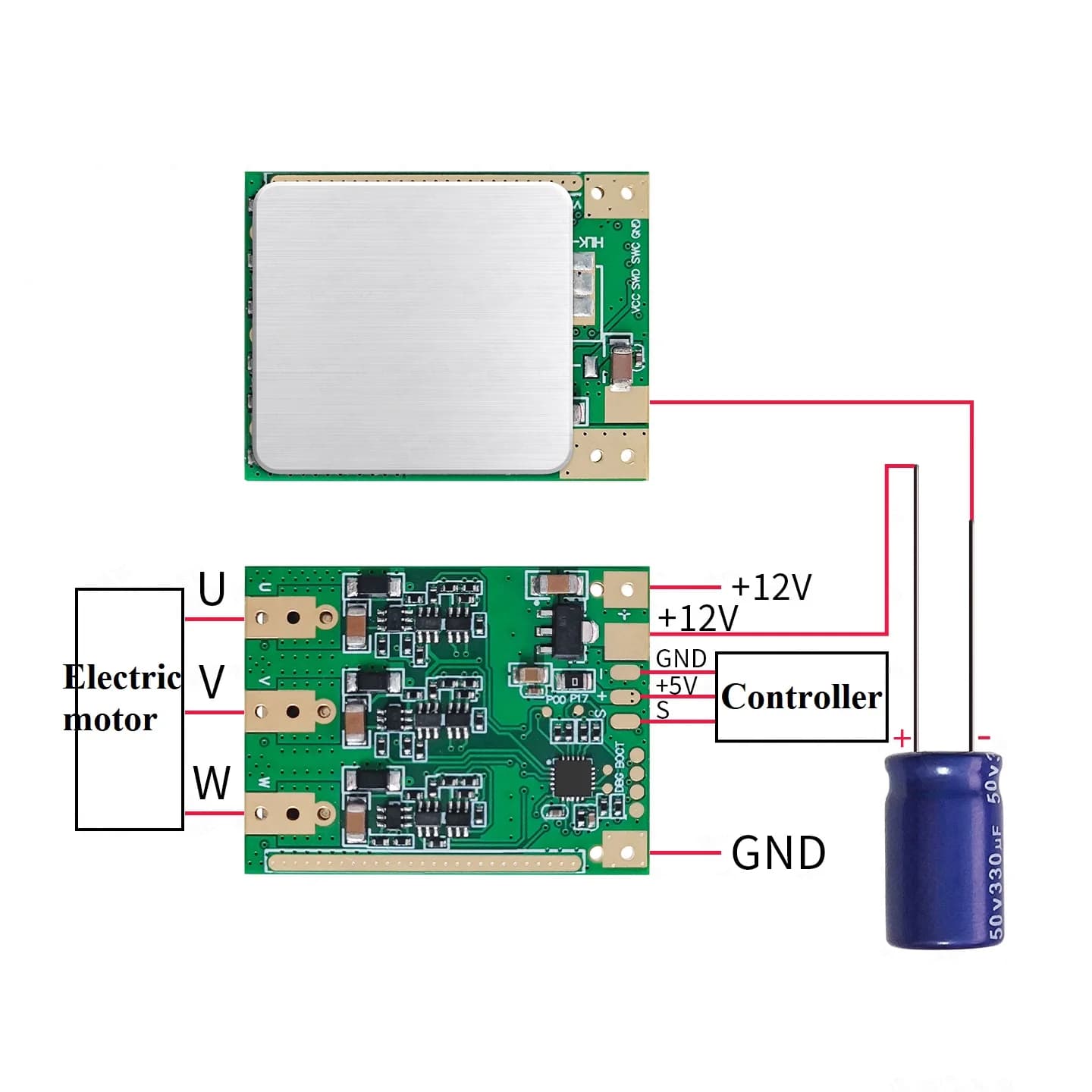 HLK‑DL04A 12V Mini Brushless Motor Speed Control Module 50Hz‑400Hz 20A ESC Electronic Speed Controller PWM Drive Module
