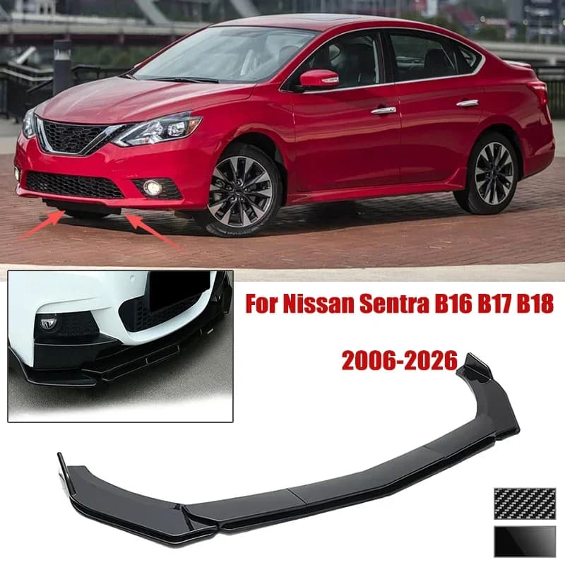 5pcs Front Bumper Shovel For Nissan Sentra B16 B17 B18 2006-2026 Spoiler Front Bumper Deflector Anti Scratch Protection Device