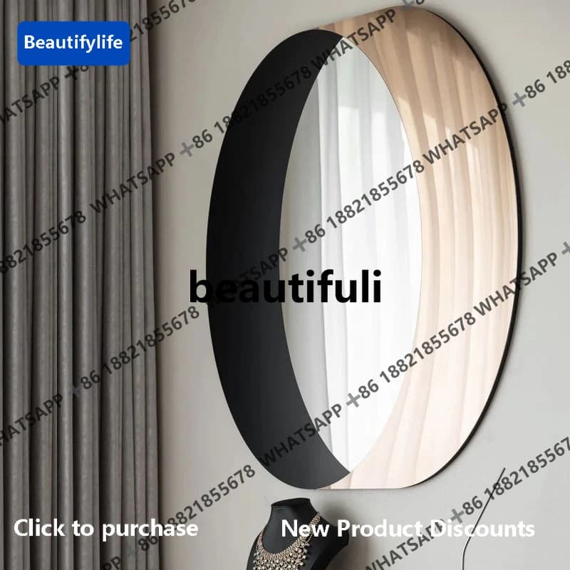 D183 Nordic decorative mirror living room entrance mirror three-dimensional creative wall-mounted makeup mirror color matching