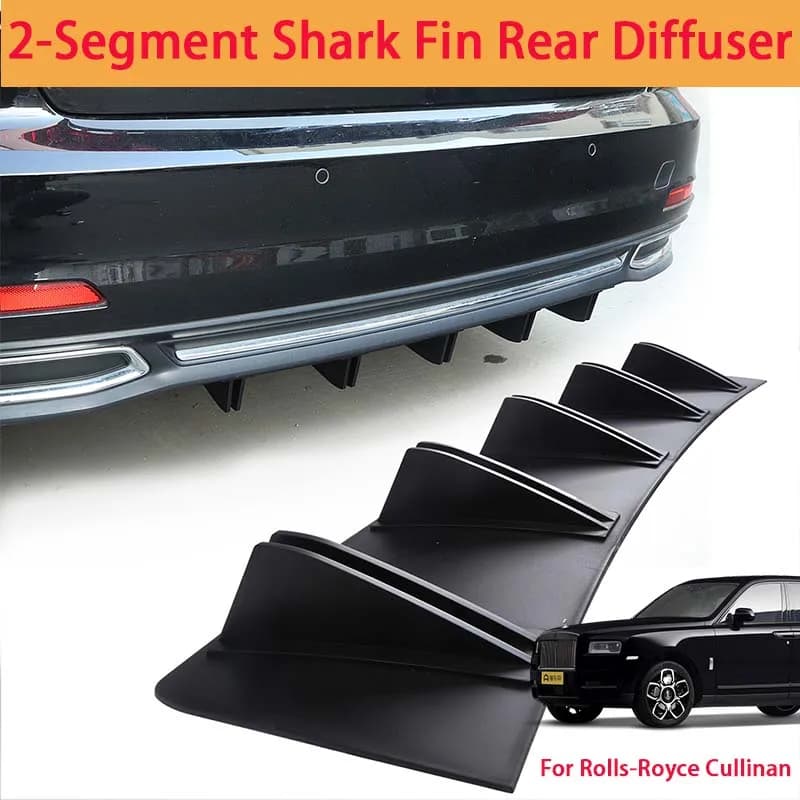 For Rolls-Royce Cullinan Shark Fin Rear Diffuser Split Chassis Spoiler Auto Aerodynamic Parts Aerodynamic Modification
