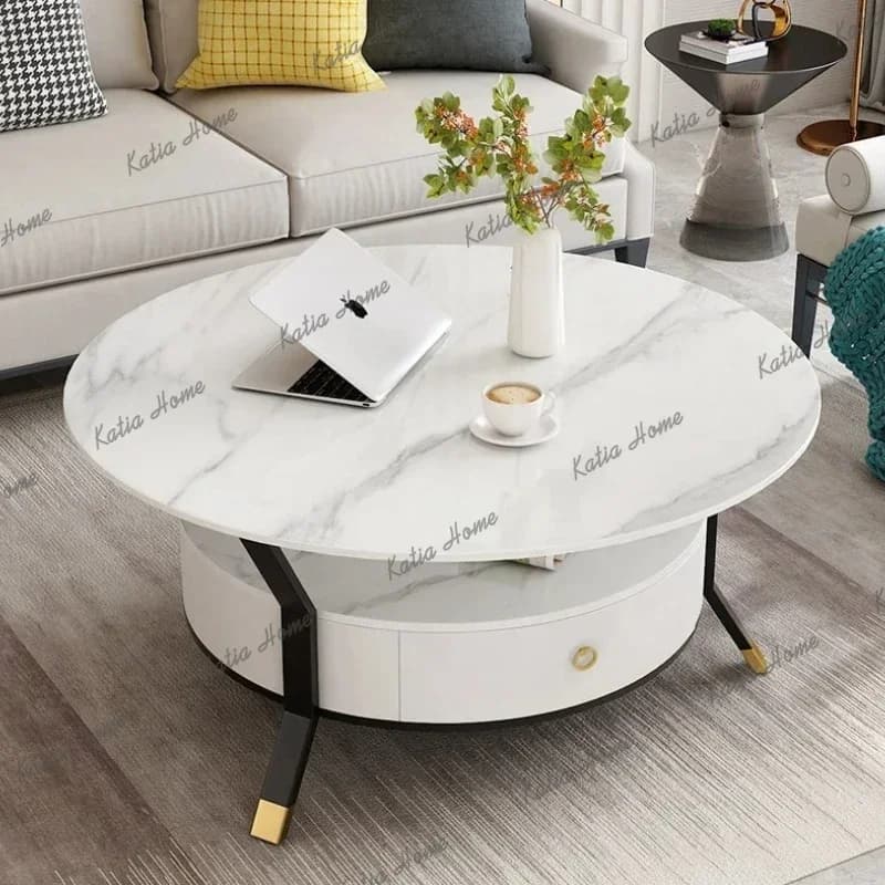 Factory Direct Simple Tea Table Drawer Coffee Table Living Room Storage Nordic Hallway Tea Table Standing Kawaii Tavolino Da Sal
