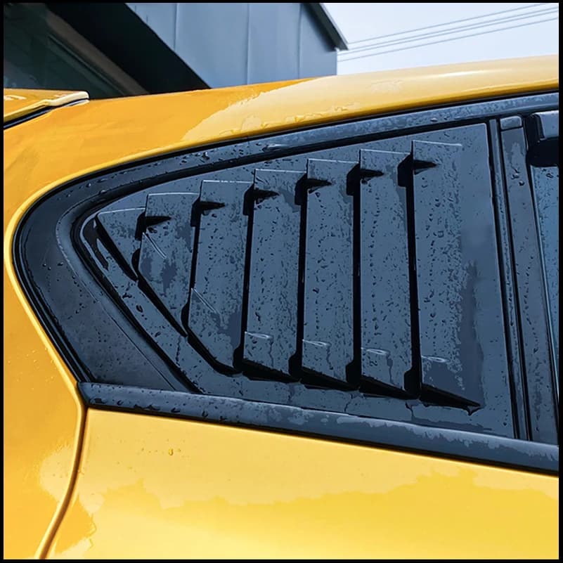 Car Styling For Ford Focus 2019-2022 Rear Window Blind Shades Louver Sill Vent Cover Sticker Trim Decorative Auto Accessories