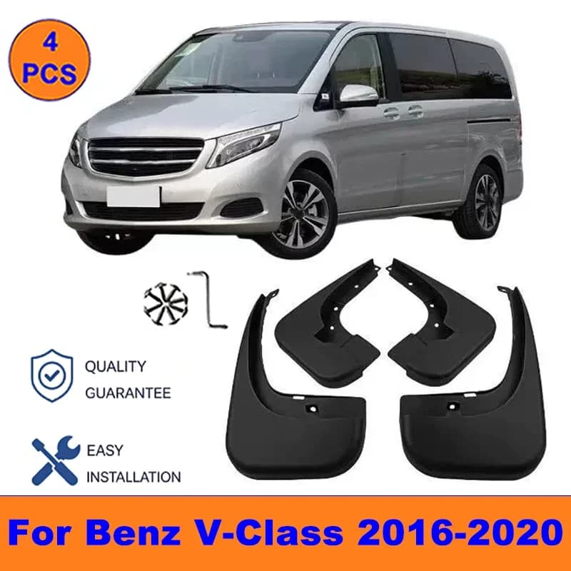 4Pcs Mud Flaps For Benz V-Class 2016-2020 - Splash Guards Front&Rear Wheel Fender Mudguards Car Exterior Protection Accessories