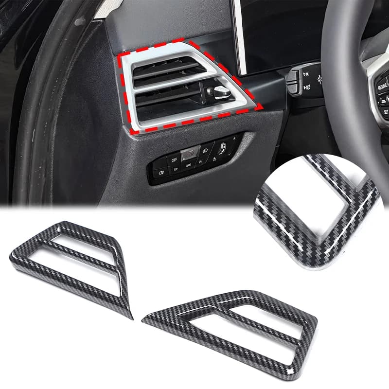Car Side Air Vent Cover Trim Sticker Dashboard Side AC Outlet Frame Car Accessory For BMW 3 i3 4 i4 2 G22 G23 G42 2025 2026 LHD